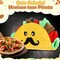 Taco Piñata Mexican Themed Party Piñata with Stick Blindfold Confetti Carnival Mexican Cinco De Mayo Fiesta Game for Cinco De Mayo Fiesta Theme Birthday Party, 16 x 8 x 3 Inch